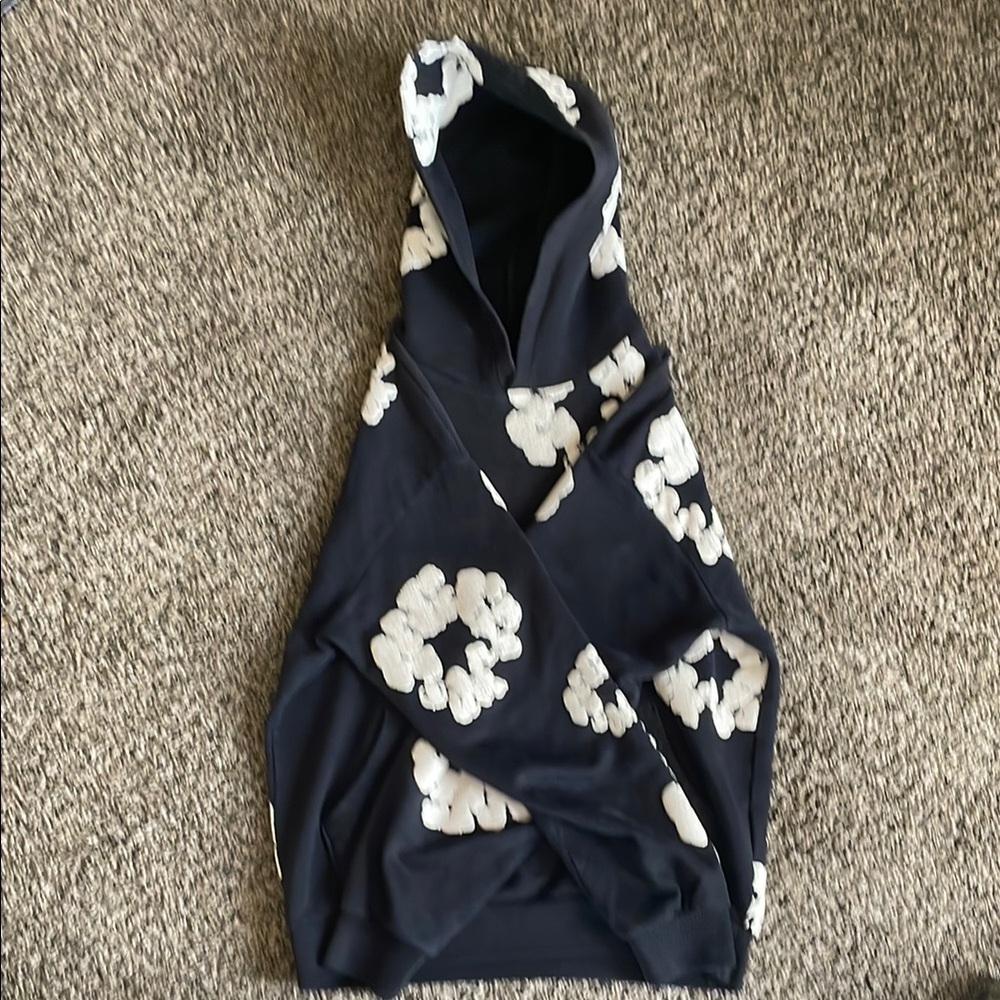 Black and White Hooded Vest
